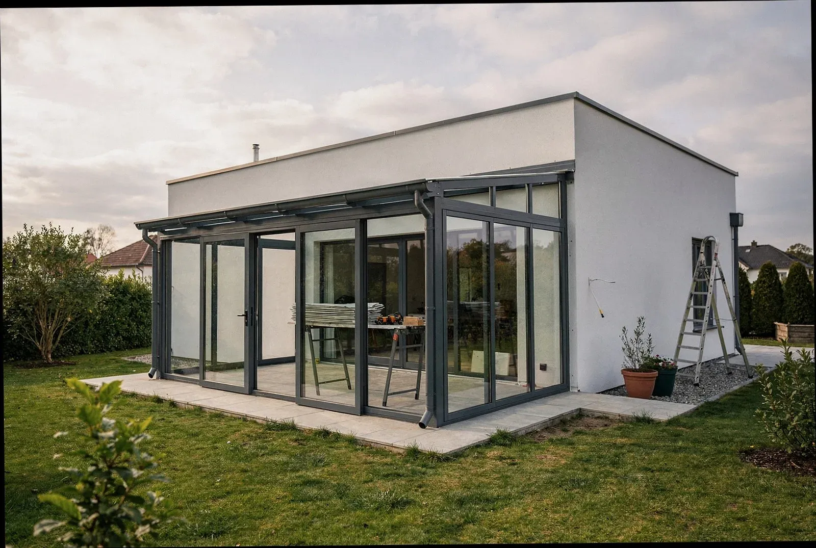 Terrasse zum Wintergarten in Düren